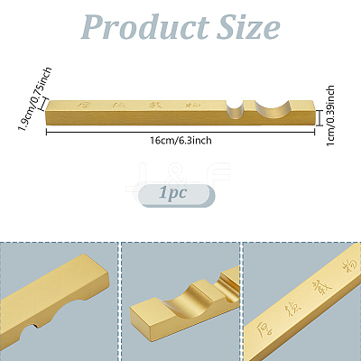 Rectangle Brass Paper Weight AJEW-WH0314-797B-1