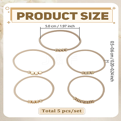 5Pcs Hair Ties OHAR-LP0004-37-1