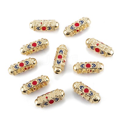 Real 18K Gold Plated Brass Tube Beads KK-A155-23G-A-1