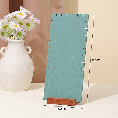 8-Slot Velvet Slant Back Jewelry Necklace Storage Display Stands PW-WG4BC61-05-1