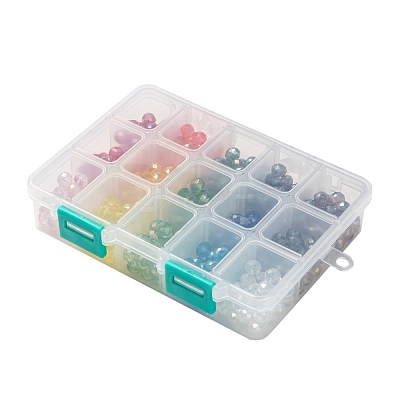 15 Colors Electroplate Glass Beads EGLA-JP0002-02B-8mm-1