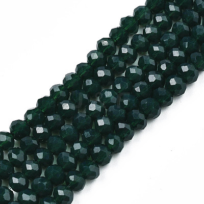 Opaque Solid Color Glass Beads Strands EGLA-A034-P3mm-D23-1
