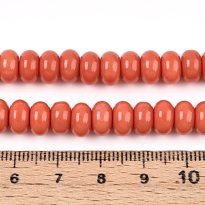 Opaque Spray Painted Glass Beads X-GLAA-ZX008-8mm-18E-1