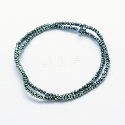 Electroplate Glass Beads Strands X-EGLA-J144-FP-A05-1