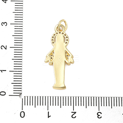 Brass Micro Pave Cubic Zirconia Pendants KK-K368-02B-G-1