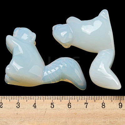 Opalite Carved Squirrel Figurines DJEW-D012-01H-1