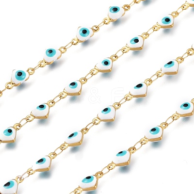 Handmade Enamel Link Chains STAS-I154-01G-01-1