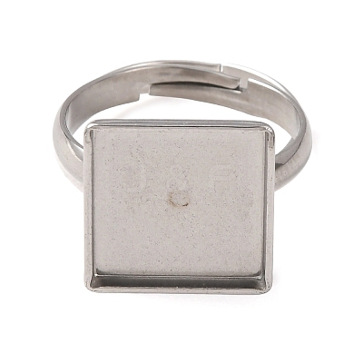 Adjustable 304 Stainless Steel Finger Rings Components SA-CBA8B85-09D-P-1