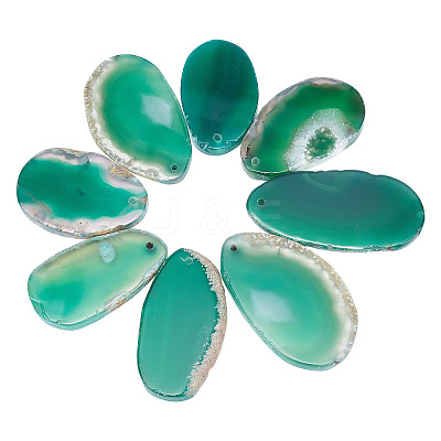 8Pcs Natural Agate Dyed Big Pendants G-BC0001-46A-1