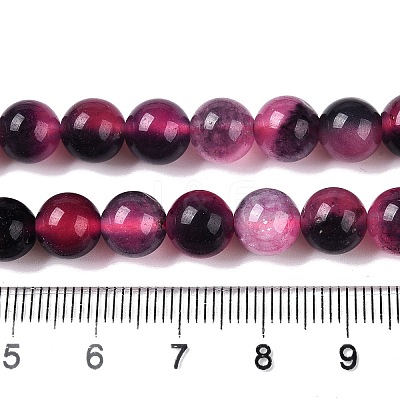 Dyed Natural White Jade Beads Strands G-T138-8mm-210-15-1