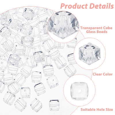 2 Strands Transparent Glass Beads Strands GLAA-HS0001-12A-1