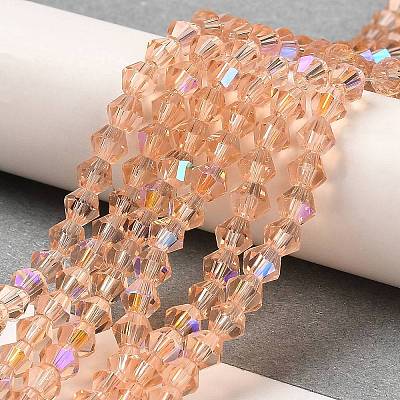 Transparent Electroplate Glass Beads Strands LS-EGLA-A039-T2mm-L15-1