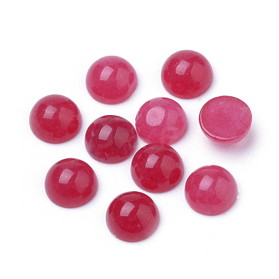 Natural White Jade Cabochons X-G-R416-6mm-52-1