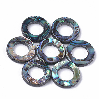 Natural Abalone Shell/Paua Shell Bead Frames X-SSHEL-T008-17-1