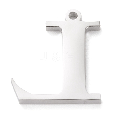 Tarnish Resistant 304 Stainless Steel Letter Pendant Rhinestone Settings LS-STAS-J028-01L-1