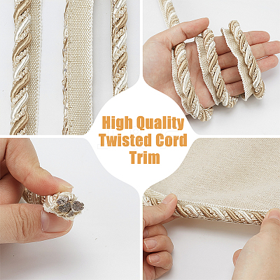 12.5M Polyester Twist Lip Cord Trim OCOR-WH0105-005C-1