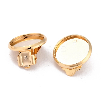 304 Stainless Steel Clip-on Earring Setting STAS-L244-50B-G-1