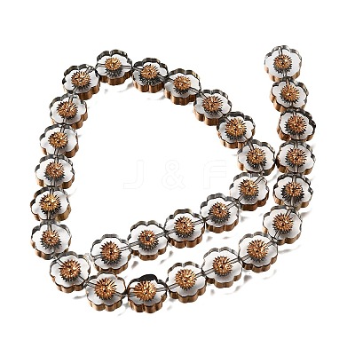 Electroplated Transparent Glass Beads Strands GL-CBA98F0-05C-1