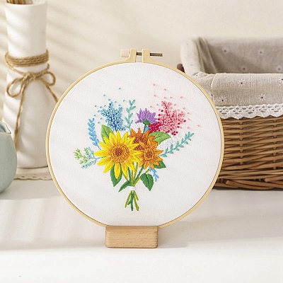 DIY Bouquet Pattern Embroidery Kit LS-DIY-O021-15B-1