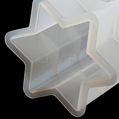 6-Ponited Star Shape Scented Candle Silicone Molds DIY-K073-06-1
