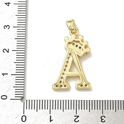 Brass Micro Pave Cubic Zirconia Pendants KK-I382-02G-1