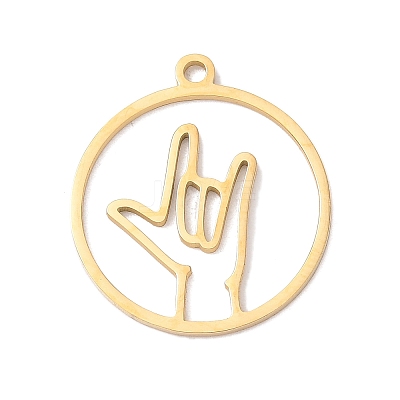 304 Stainless Steel Pendants STAS-Z131-01B-G-1