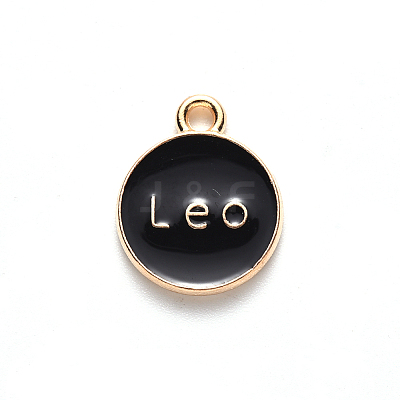 Alloy Enamel Pendants X-ENAM-S124-01B-08G-1