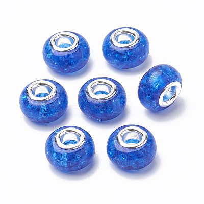 Crackle Resin European Beads RPDL-S012-B-1