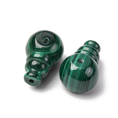 Natural Malachite 3 Hole Guru Beads G-D312-03-1