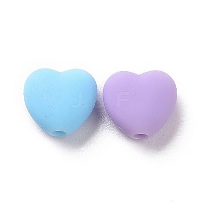 Rubberized Style Acrylic Beads SACR-P018-05M-1