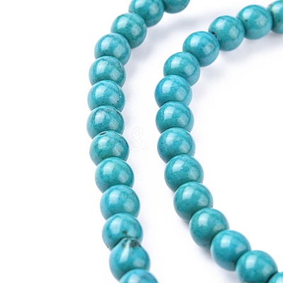 Synthetic Turquoise Beads Strands TURQ-G106-6mm-02E-1