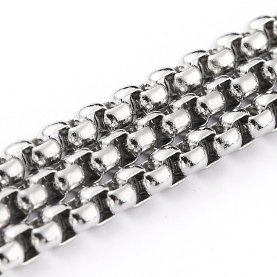 Tarnish Resistant 304 Stainless Steel Box Chains CHS-B001-01P-1