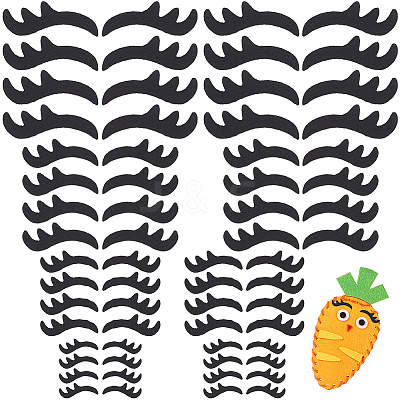 400Pcs 4 Styles Felt Craft Doll Eyelash DIY-GF0013-62-1