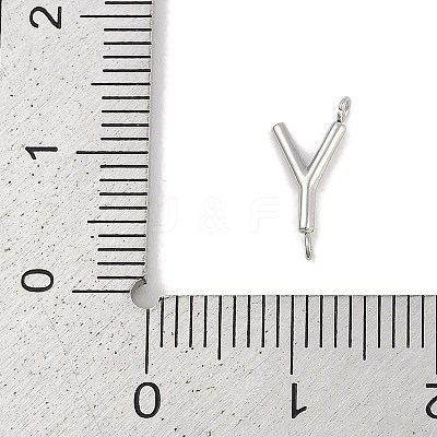 304 Stainless Steel Letter Connector Charms LS-STAS-M108-01P-25-1