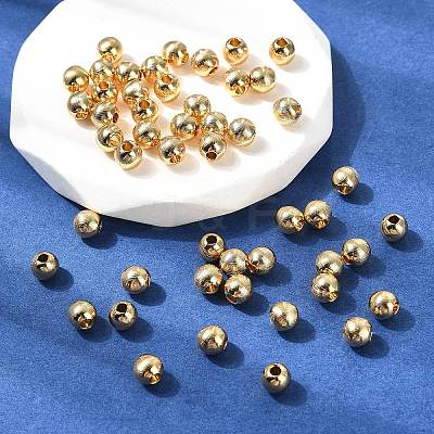 SHEGRACE Brass Textured Round Beads XGRPCU095-298G-1