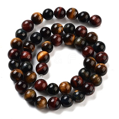 Natural Tiger Eye Beads Strands X-G-G448-8mm-21AB-1