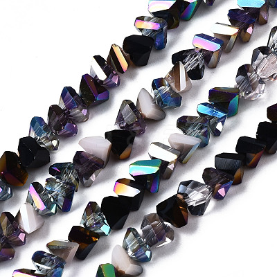 Electroplate Glass Beads Strands X-EGLA-N002-06E-1