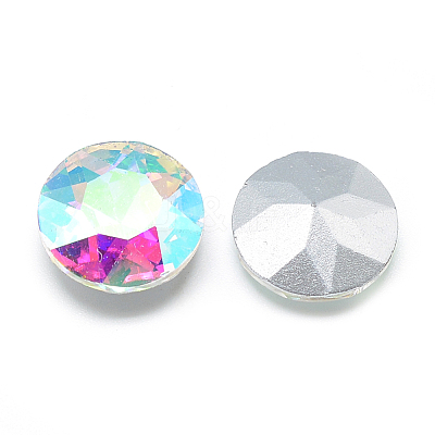 Pointed Back Glass Rhinestone Cabochons RGLA-T029-8mm-02-1