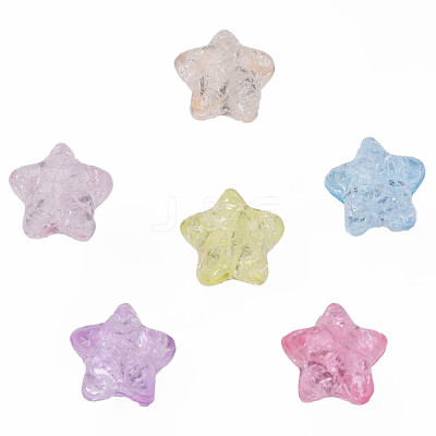 Transparent Crackle Acrylic Beads CACR-N006-13-A01-1