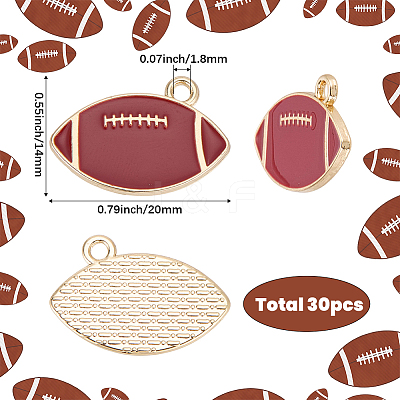 30Pcs Alloy Enamel Pendants FIND-SC0022-79-1