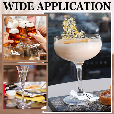 200Pcs Cardboard Wine Glass Charms FIND-GA0007-50-1
