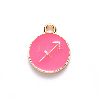 Alloy Enamel Pendants ENAM-S124-01B-03F-1