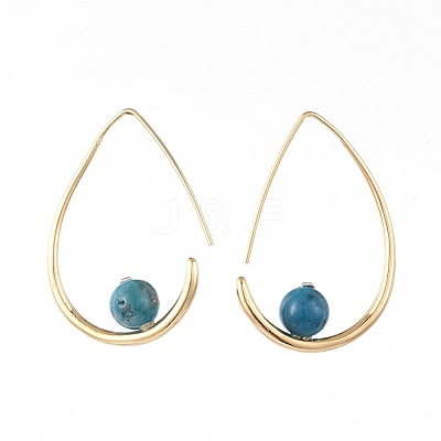 Natural Apatite Dangle Earrings EJEW-JE03593-04-1
