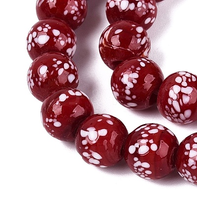 Handmade Lampwork Beads Strands LAMP-Q041-11G-1
