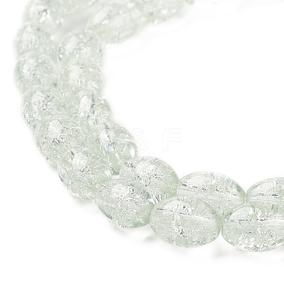 Transparent Crackle Glass Beads Strands X-DGLA-S085-6x8-01-1