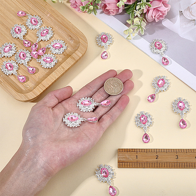 16Pcs Alloy Rhinestone Cabochons ALRI-FG0001-05D-1
