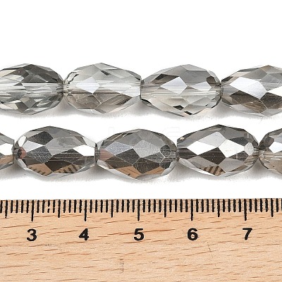 Electroplate Glass Beads Strands X-EGLA-D015-15x10mm-34-1