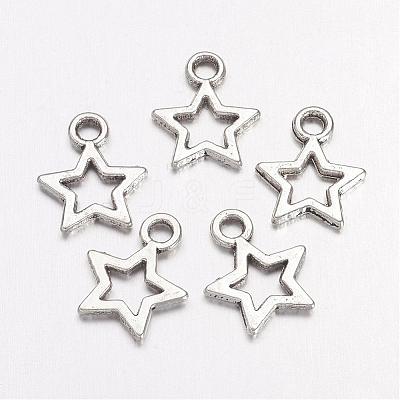 Antique Silver Tibetan Style Star Pendants X-LF0037Y-1