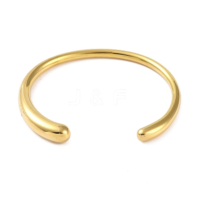 304 Stainless Steel Open Cuff Bangles for Women BJEW-M313-01G-1