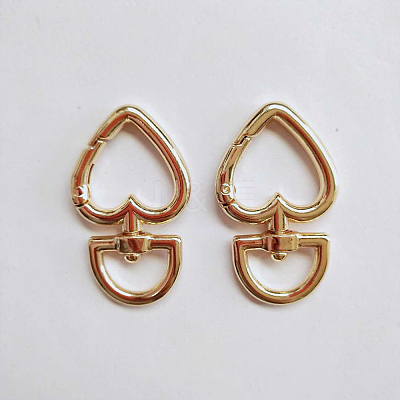 Heart Alloy Swivel Clasps X-PURS-PW0001-423LG-1